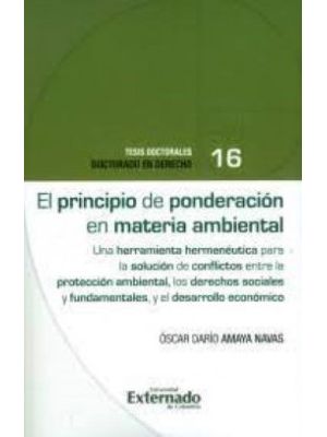 El Principio De Ponderacion En Materia  Ambiental