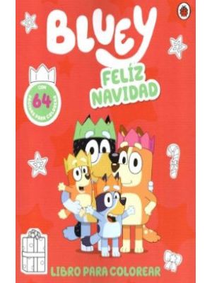 Bluey Feliz Navidad Libro Para Colorear