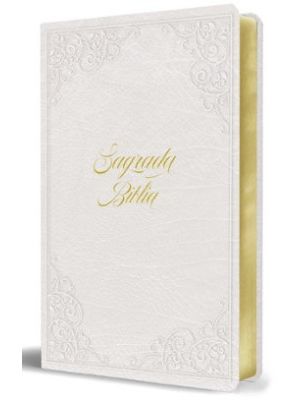 Sagrada Biblia Blanca Floral