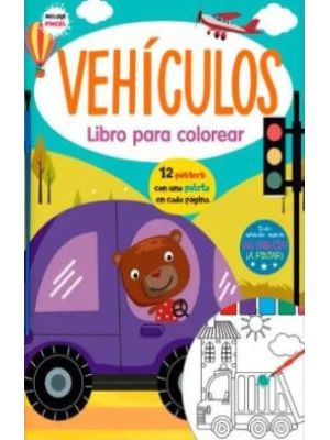 Vehiculos Libros Para Colorear Acuarela
